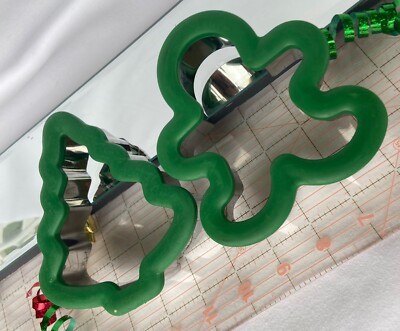 WILTON Comfort Grip Metal Christmas Cookie Cutters TREE & GINGERBREAD PERSON (2)