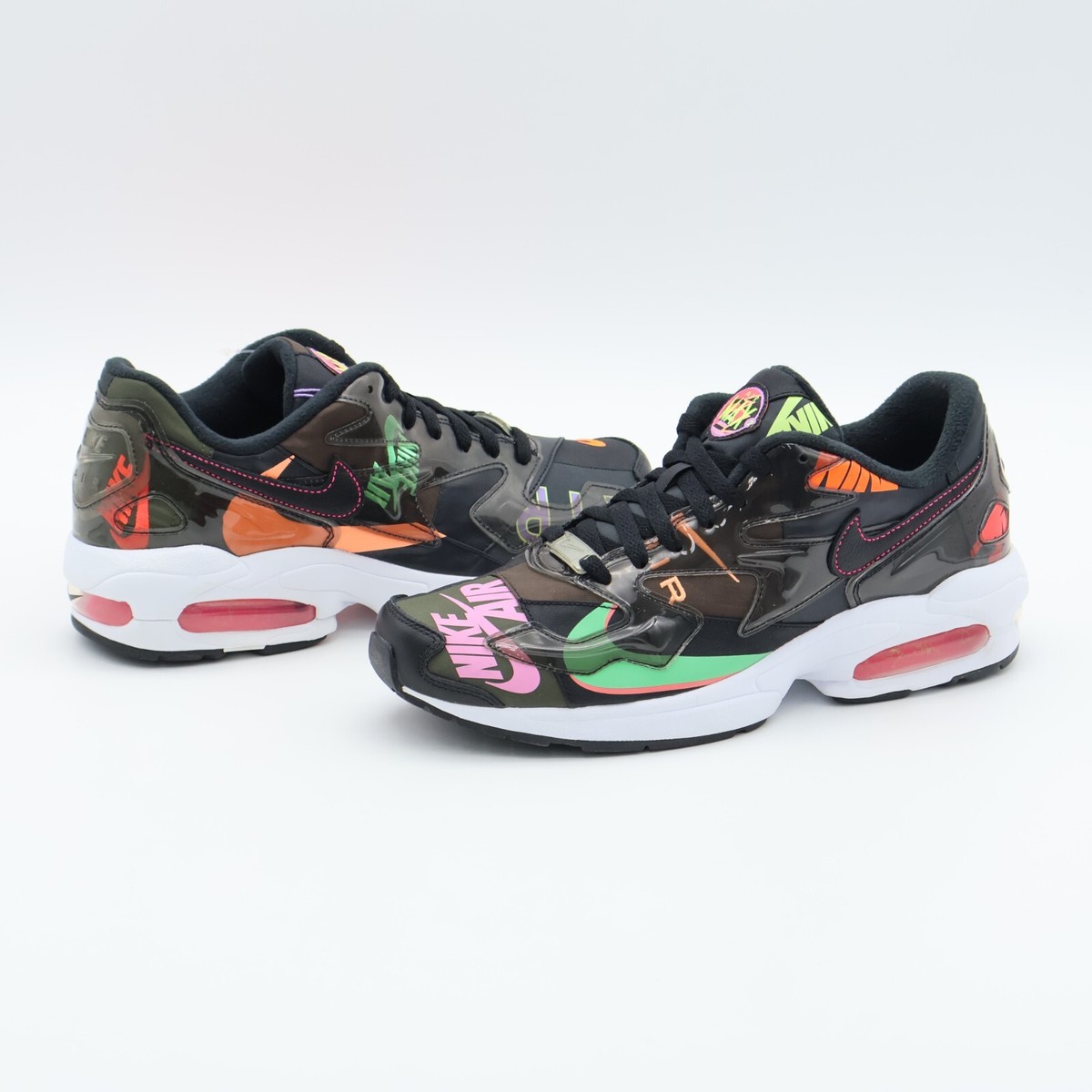 CI5590-001 atmos Nike Air Max 2 Light Black Racer Pink