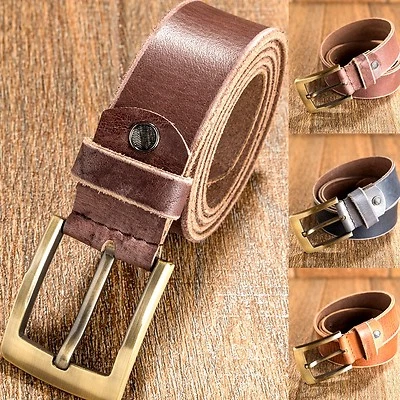 KERTZ Leder Herren Gürtel Gürtel echte echte echte Schnalle Hose Größen braun schwarz Herren Jeans