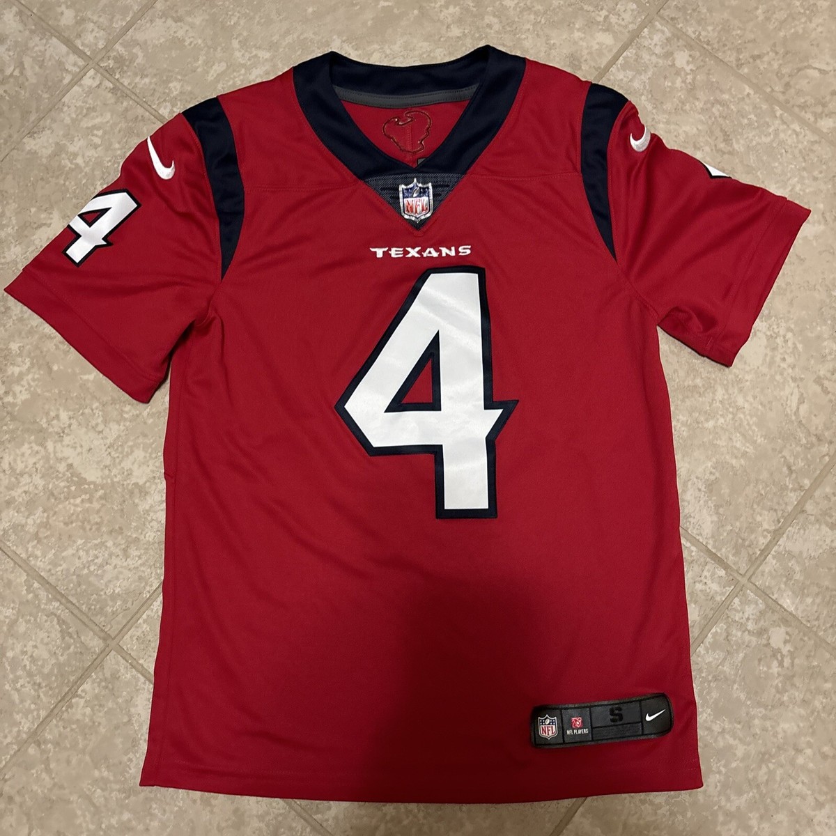 S Nike Deshaun Watson Houston Texans Jersey Authentic Vapor Battle Red NFL