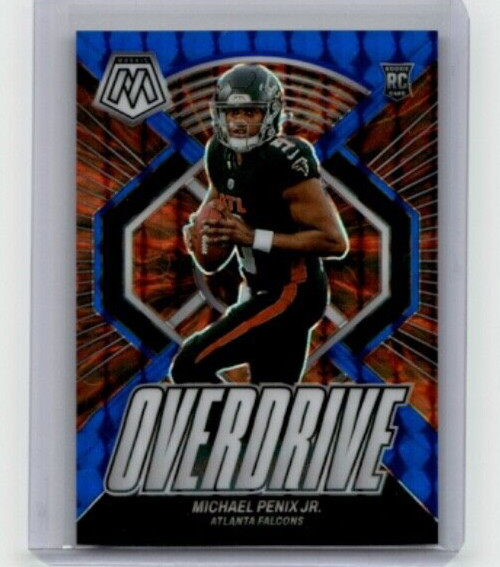 2024 Mosaic Football Michael Penix FALCONS #4 Rookie RC Overdrive Blue /99