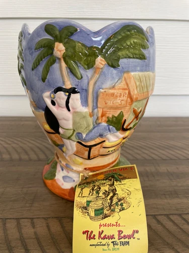 TRADER VIC'S "THE KAVA BOWL"  2003 BY TIKI FARM A REPRODUCTION OF  1946 CLASSIC