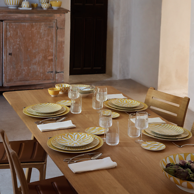 NEW HERMES SOLEIL D'HERMES PAIR OF DINNER PLATES #P046001P BRAND