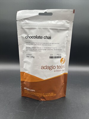 Adagio Teas Chocolate Chai Loose Leaf 3oz  Exp 04/2028