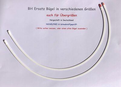 BH Bügel Ersatzbügel Nickelfrei auch für Übergrößen metall ummantelt 1Paar
