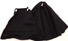 SU-DV-CPBS: 1/12 Black Fabric wired cape & robe for Star Wars 6" Darth Vader
