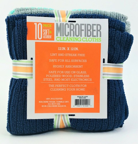 Paño de limpieza multiusos absorbente suave de microfibra 10 piezas o toalla de cocina 6 piezas - Imagen 9 de 25