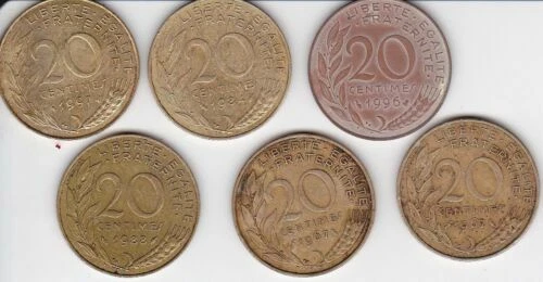 Pièces de monnaie françaises de 20 centimes