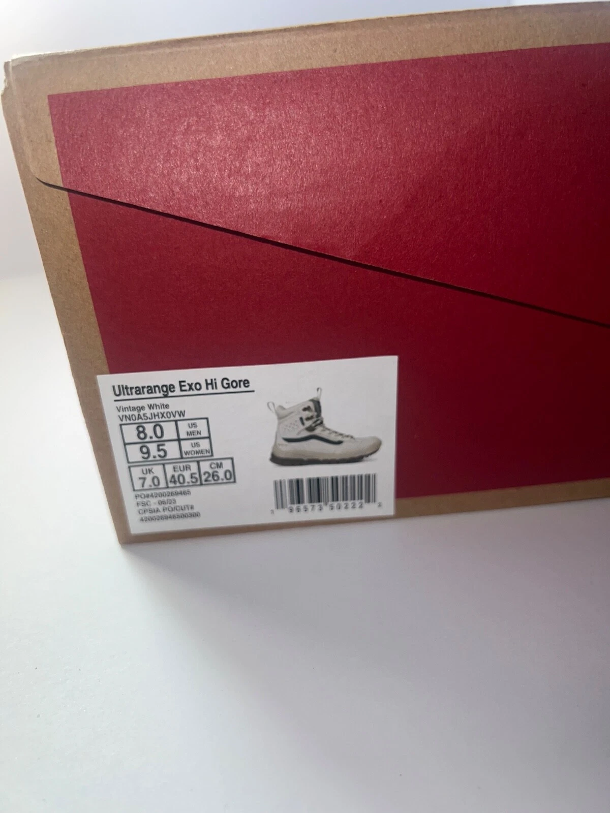 Nuovissima scarpa VANS UltraRange Exo Hi GORE TEX MTE 3 taglia 8 uomo donna 9 5 W