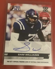 SAM WILLIAMS 2022 Pro Set AUTO #PSA-SW1 ROOKIE Ole Miss DALLAS COWBOYS