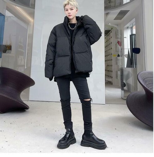 Mens Youth Korean Fashion Stand Collar Padded Puff Jacket Coat Outwear QAZX - Picture 11 of 15