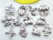 5/12 Anhänger STERNZEICHEN Charms Horoskop Tierkreiszeichen Schmuck Basteln