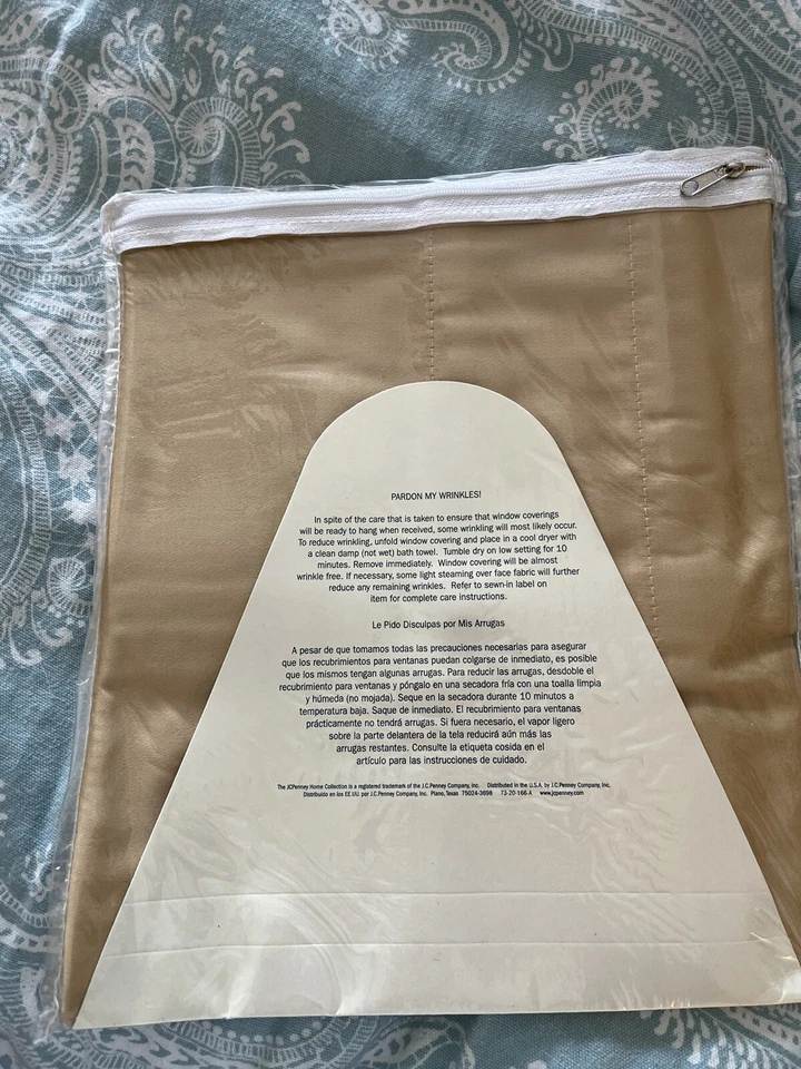 NEW JCPenney Window Pocket Rod Valance Curtain 60x16 - Gold Color Multiple Avail - Image 3 of 4