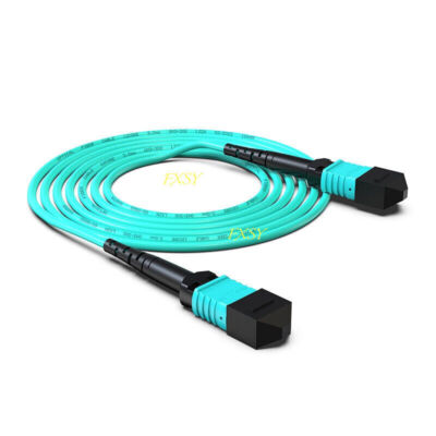 3M 12 Core MPO Female to MPO Female OM3 Fiber Optic Patch Cord Type B QSFP MTP