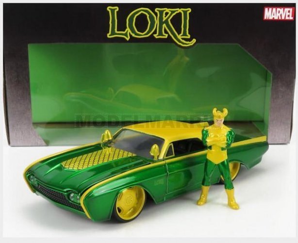 JADA 253225026 Marvel Loki Ford Thunderbird 1963 Scale 1:24