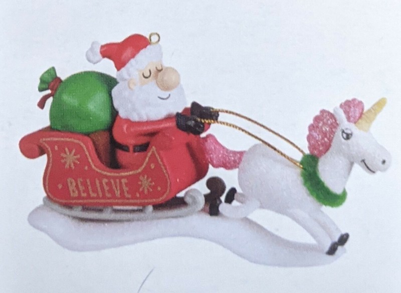 Hallmark 2021, Just Believe, Santa With Unicorn, NIB