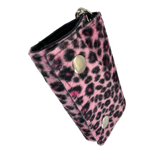Leopard Print Bikers Wallet Punk Rave Bike Skaters Goth With Chain Vegan USA - Picture 27 of 41