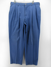 VINTAGE Ralph Lauren Polo Pants Men 38X32 Blue Hammond Baggy Pleated Trousers 