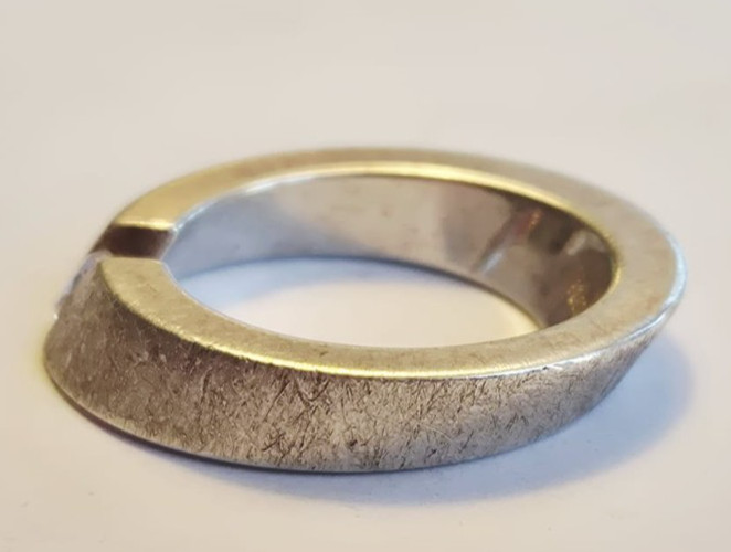 B0812 - Solid 925 Silver Ring - Clear Stone - Fro… - image 4