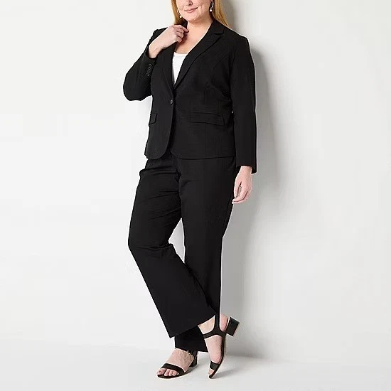 Blazer Liz Claiborne Kate Calce Clásico Para Mujer Negro Forrado de un solo pecho 20W Nuevo con Etiquetas Foto 3 de 4