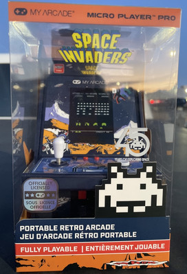 My Arcade Space Invaders Micro Player Pro: 6.75'' Mini Arcade Machine Video Game