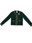 Hyacinth House Strickjacke Eileen grün Goldrand XS neu ohne Etikett