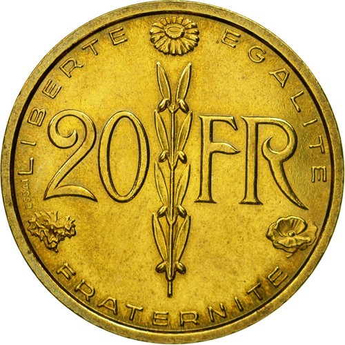 [#493413] Munten, Frankrijk, Essai de Simon, 20 Francs, 1950, Paris, ESSAI, UNC - Afbeelding 2 van 2