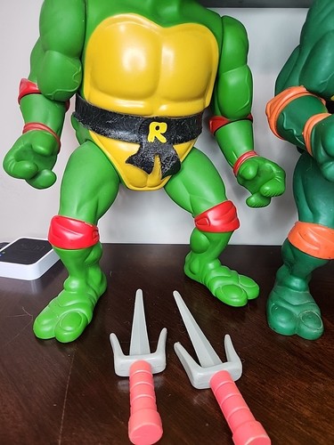 Set Figurine 13” Playmates Teenage Mutant Ninja Turtles 1989 Vintage RARO TMNT - Foto 10 di 24