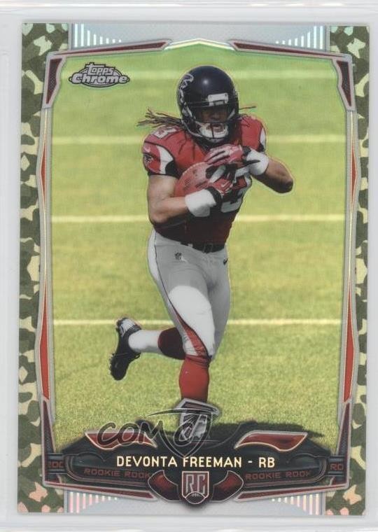 2014 Topps Chrome STS Camo Refractor 479/499 Devonta Freeman #216 Rookie RC 1f0