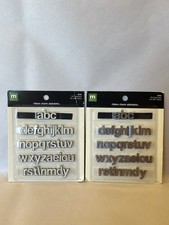 MAKING MEMORIES METAL RIBBON CHARM ALPHABETS 39 CHARACTERS EACH FITS 3/8 RIBBON