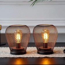 6.7" Tall Battery Powered Outdoor Table Lamp Set of 2