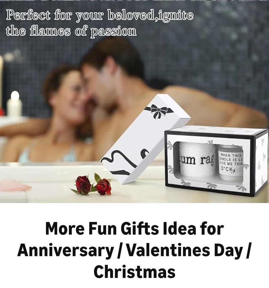 Cum Rag & Candle Novedad Regalo Cuando Esta Vela Está Encendida Dame Esa Polla Parejas Foto 4 de 4