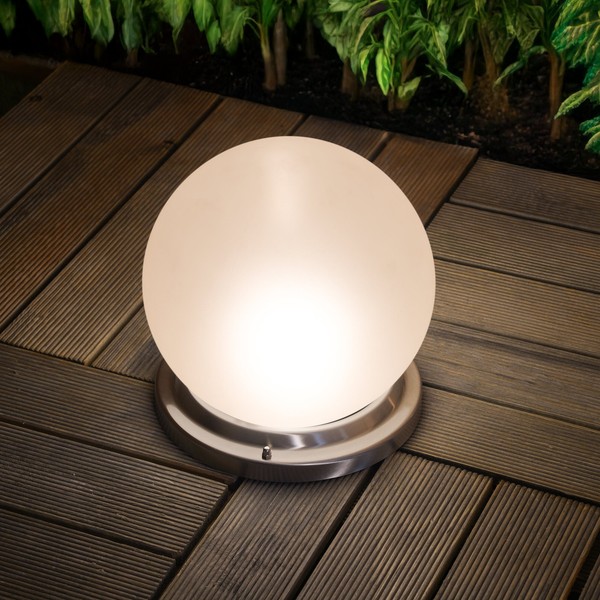 Solar Leuchtkugel Liana 25 Multicolor Edelstahlsockel Fernbedienung 102658-image
