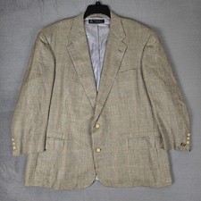 Brooks Brothers Houndstooth Blazer Sport Coat USA Made VTG Wool Mens 46 READ