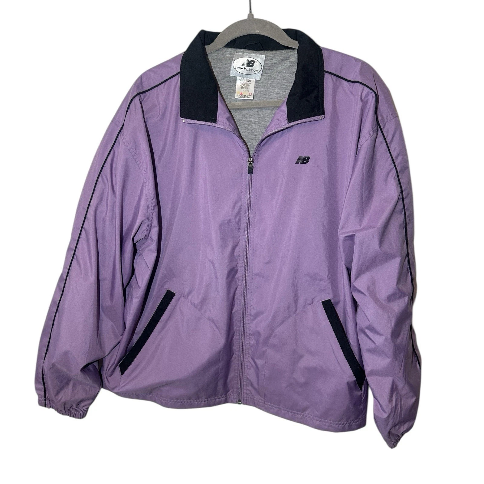 Vintage Y2K 2002 NEW BALANCE Womens XL Warm Up Lightweight Jacket Purple