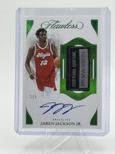 Jaren Jackson Jr. - 2024-25 Panini Flawless Vertical Laundry Tag Patch Auto  1/5