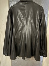 Damen Blazer Jacke Kunstleder schwarz Primark