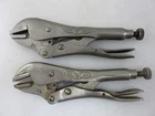 Petersen DeWitt Vise Grip 7R Straight Jaws Locking Pliers 2pc Set Vintage USA