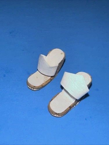 Vintage Barbie White Cork Sandals Resort Set #963 Winter Holiday #975