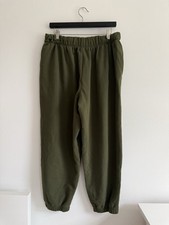 Olive Green Jogger Sweatpants Cozy Lounge Elastic Waist Casual