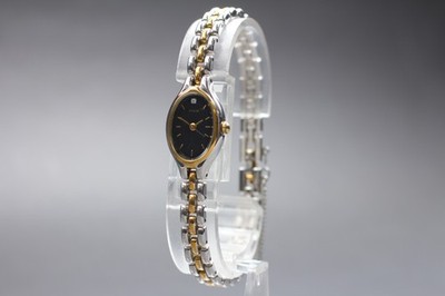 EXC+5] SEIKO TISSE 1F21-5A00 Gold Black Dial Quartz Women's Watch