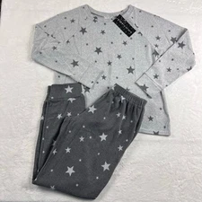 Paper Crane women’s gray Star Cozy Soft Pajama Pants Joggers sz Medium 