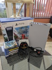 Sony PS5 Blu-Ray Disc Edition Console Bundle White - 11 Games + Accessories