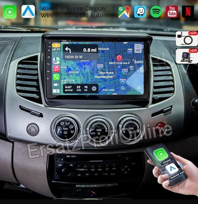 For Mitsubishi L200 Triton ML MN 2006-15 Android Auto Carplay Stereo Radio 4+64G - Image 3 of 4