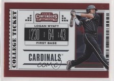 2019 Panini Elite Extra Edition College Ticket Logan Wyatt #CT-LW rh9