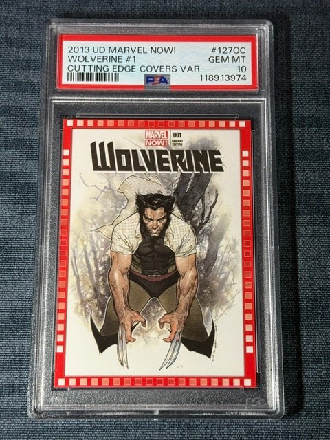 PSA 10 - 2013 UD MARVEL NOW #127OC WOLVERINE #1 "CUTTING EDGE COVER VARIANT"