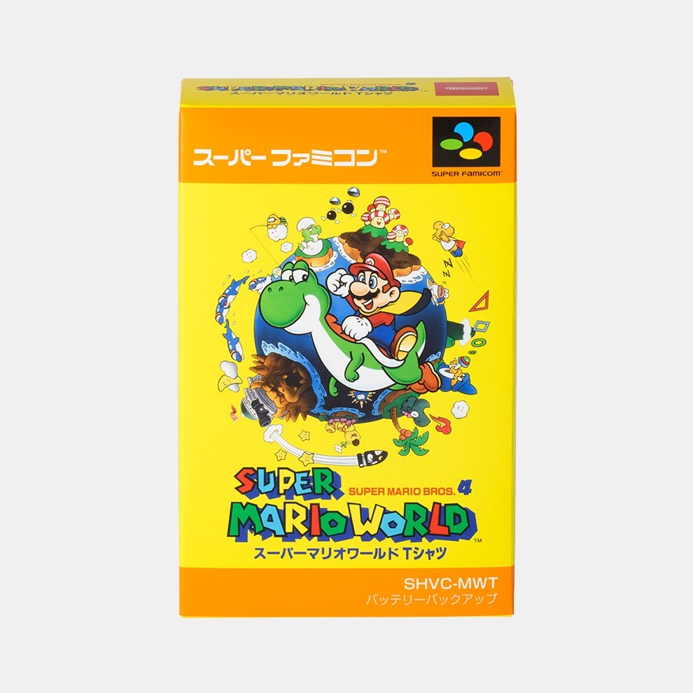 Nintendo TOKYO Exclusive Super Mario World T-Shirt Retro Package