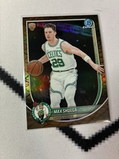 Topps 2025 Bowman Chrome - Max Shulga - Reptilian Refractor RC Celtics