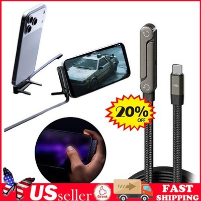 240w Fast Charging Foldable Bracket Data Cablewith Built-in Holder Black HO T