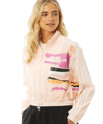 Adidas Originals Track Top Jacke Damen Beige Größe UK 8 (RefX58)